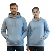 LEF WOMEN Basic dull blue Hoodie - Smgarment's